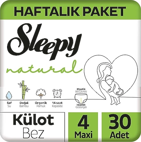 Sleepy Natural Külot Bez Maxi No: 4 30'lu ürün görseli 1