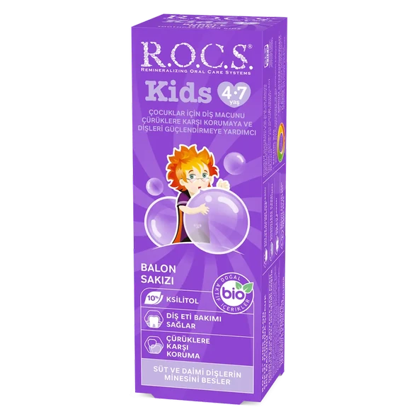 Rocs Kids 4-7 Balon Sakızı Diş Macunu 35 ml ürün görseli 1