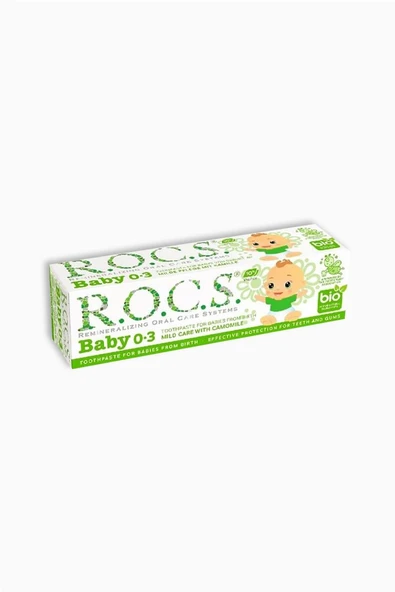 Rocs Baby Papatya Özlü Yutulabilir Diş Macunu 0-3 Yaş 35 ml ürün görseli 1