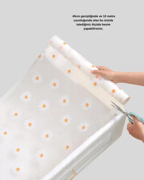 10 METRE PAPATYA DESEN KAYDIRMAZ - Resim 4