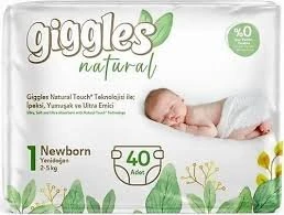 Giggles Natural Yenidoğan Bebek Bezi 2-5 kg 40'lı ürün görseli 1