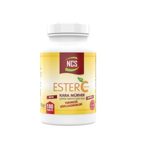 NCS Ester C Kara Mürver Rutin Aserola 180 Tablet ürün görseli 1