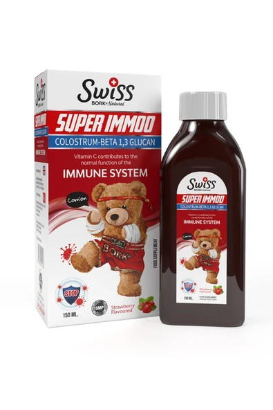 Swiss Bork Kids Super Immoo Colostrum-Beta Glucan Şurup 150 ml ürün görseli 1