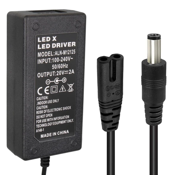Powermaster PM-31056 20 Volt - 2 Amper 5.5*2.5 Mm Uçlu Adaptör (Lenovo Ibm Notebook) ürün görseli 1