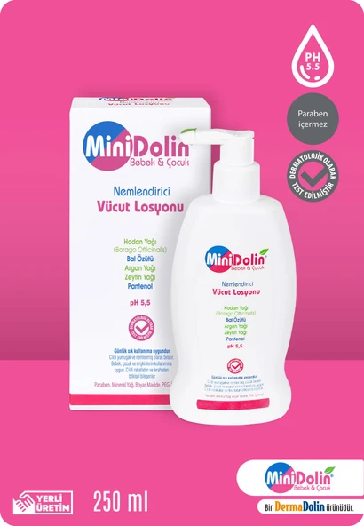 Minidolin Bebek Vücut Losyonu 250 ml ürün görseli 1