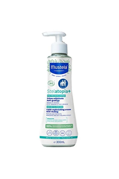 Mustela Stelatopia Lipit Yenileyici Krem Pompalı Şişe 300 ml ürün görseli 1