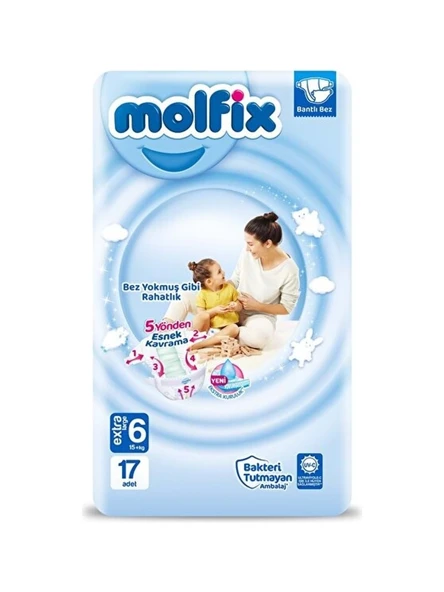 Molfix Bebek Bezi 6 Numara - 17'li ürün görseli 1