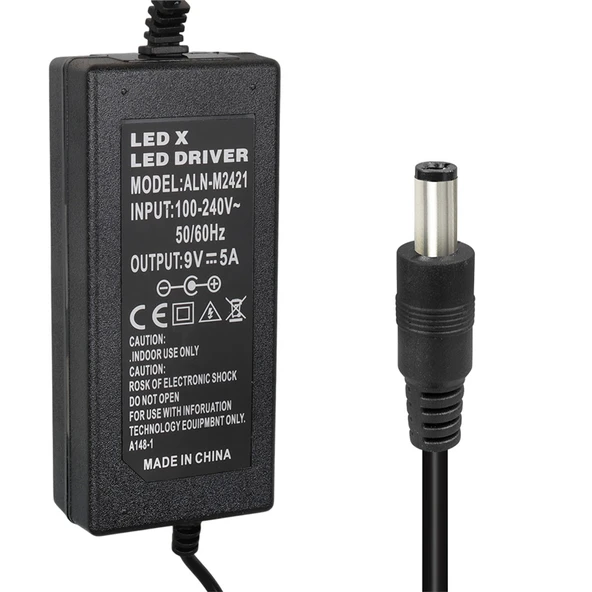 Powermaster PM-13033 9 Volt - 5 Amper 5.5*2.5 Mm Uçlu Yazar Kasa / Pos Makinesi Masaüstü Adaptör ürün görseli 1