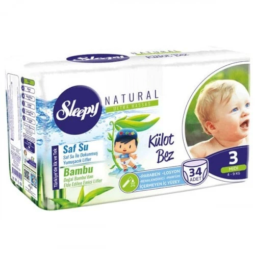 Sleepy Natural Külot Bez 3 Midi 34'lü ürün görseli 1