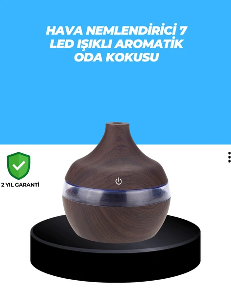 7 Renk Dinlendirici LED Işıklı Aroma Buhar Makinesi ürün görseli 1