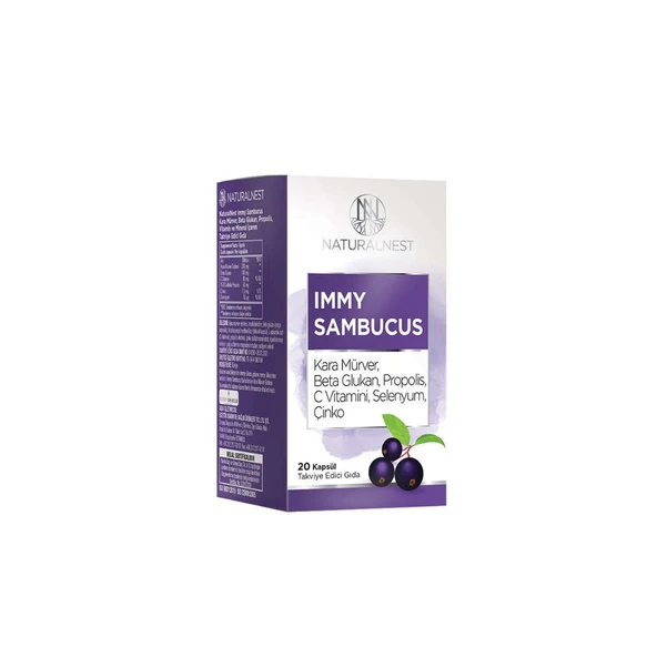 Naturalnest Immy Sambucus Takviye Edici Gıda 20 Kapsül ürün görseli 1