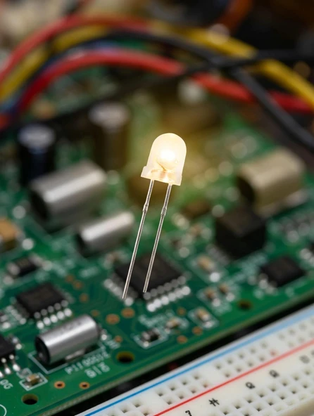Şeffaf Ilık Beyaz(Günışığı) Işık Mantar Led Diyot 3.6 Volt (1 Adet) ürün görseli 1