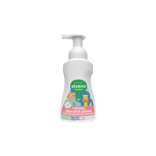 Siveno Bebek Köpük Şampuanı Yenidoğan Saç ve Vücut İçin Nemlendirici Bitkisel Vegan 250 ml ürün görseli 1