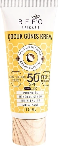 Bee'o Apicare Propolisli Çocuk Güneş Kremi SPF50 80 ml ürün görseli 1