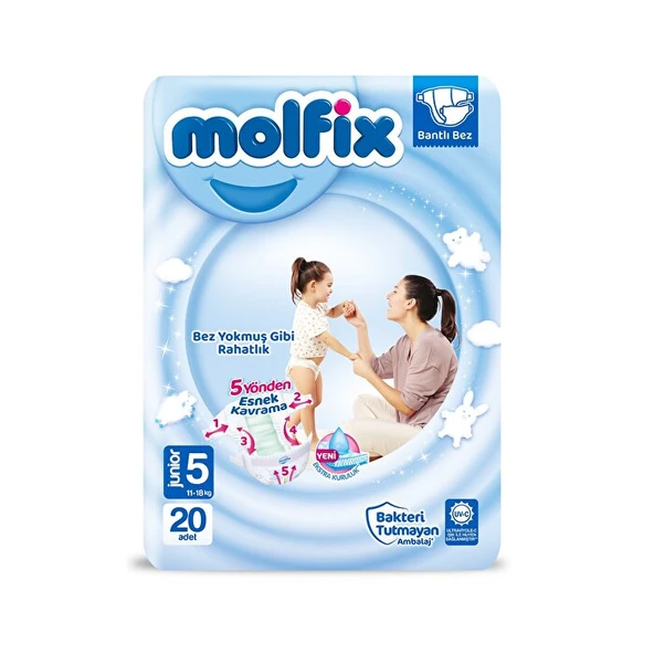 Molfix Junior Bebek Bezi No: 5 20'li ürün görseli 1