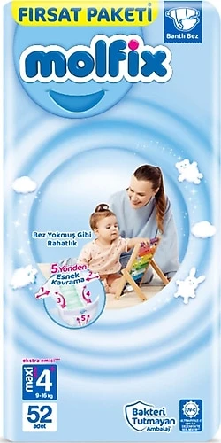 Molfix Bebek Bezi 4+ Numara 52'li ürün görseli 1