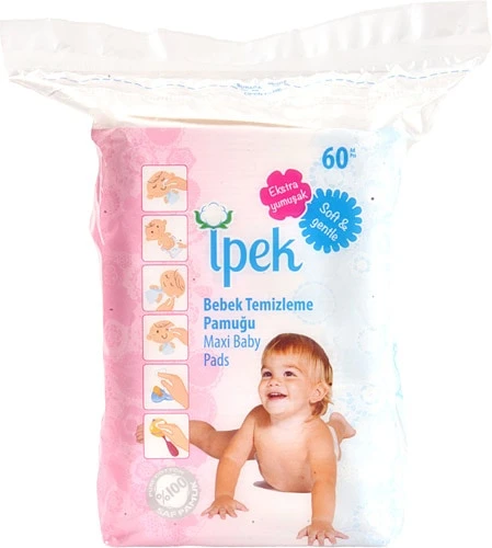 İpek Maxi Bebek Temizleme Pamuğu 60'lı ürün görseli 1