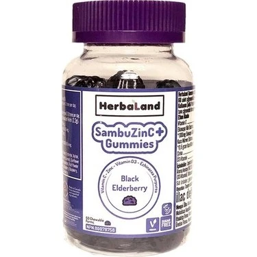 Herbaland Gummies SambuZinC + 60 Çiğnenebilir Form ürün görseli 1