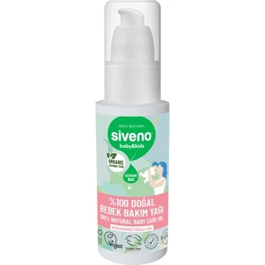 Siveno Bebek Yağı Organik Jojoba Bakım Masaj Yağı Parafinsiz Bitkisel Vegan 50 ml ürün görseli 1