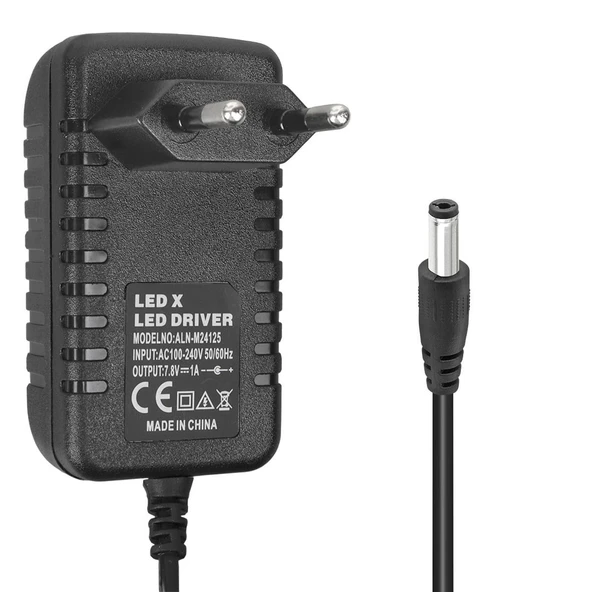 Powermaster Pm-16740 7.8 Volt - 1.2 Amper 5.5*2.5 Mm Uçlu Plastik Kasa Adaptör ürün görseli 1