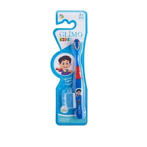 Glimo Kids Ekstra Yumuşak Diş Fırçası 3+ Yaş - Mavi ürün görseli 1