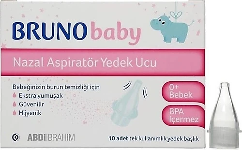 Bruno Baby Nazal Aspiratör Yedek Ucu 10'lu ürün görseli 1