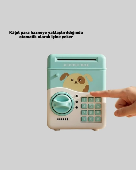 SAM51 MÜZİKLİ IŞIKLI KUMBARA SU YEŞİLİ - Resim 5