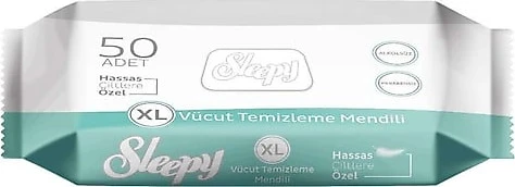 Sleepy Sensitive Vücut Temizleme Mendili 50'li ürün görseli 1