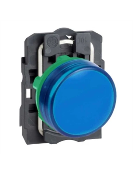 Schneider Xb5Avb6 24V Entegre Led'Li Mavi Eksiksiz Pilot Işığı Ø22 Düz Lens ürün görseli 1