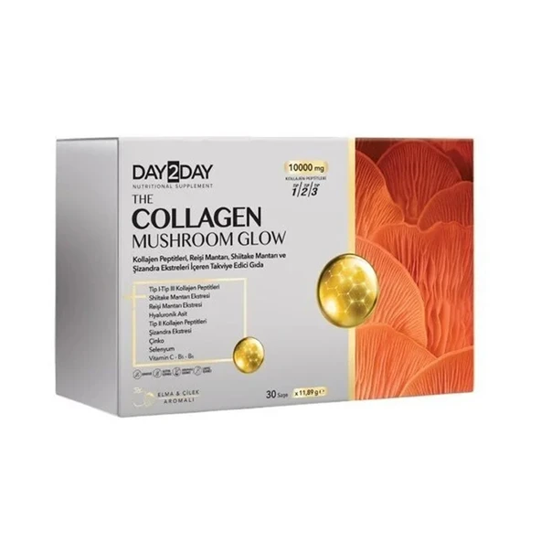 Day2Day Collagen Mushroom Glow Elma & Çilek Aromalı 30 Saşe ürün görseli 1