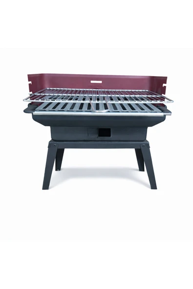 Piknik Mangalı (Siperli, Oluklu Izgara + Tel, Katlanır - 1045) ürün görseli 1