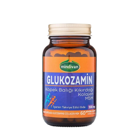 Mindivan Glukozamin Köpek Balığı Kıkırdağı Kolajen MSM 500 Mg. 60 Kapsül ürün görseli 1