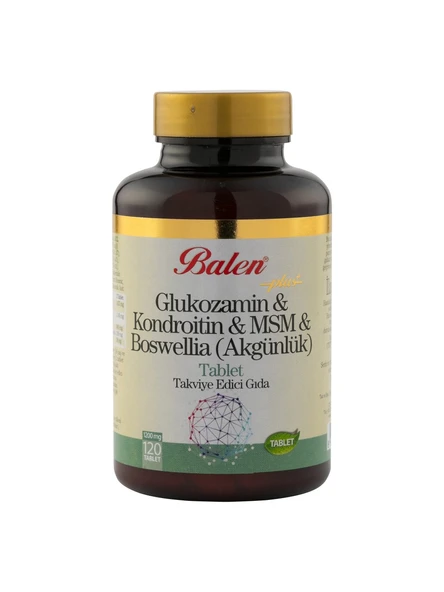 Balen Glukozamin Kondroitin MSM Boswelia Tablet 1200 Mg. 120 Tablet ürün görseli 1