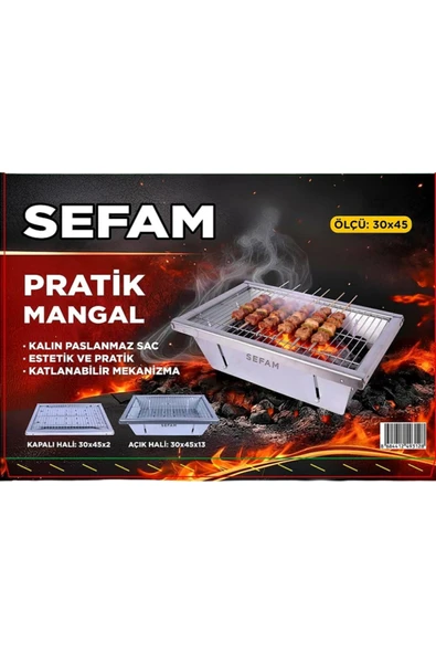 Katlanır Mangal + Izgara teli ürün görseli 1