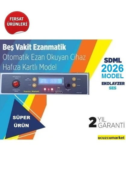 EZANMATİK (5 Vakit Otomatik Ezan Okuyan Cihaz - Hafıza Kartlı) ürün görseli 1