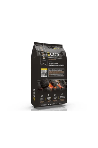 YENİ NESİL TEK KİBRİTLE YANAN KÖMÜR 1.5KG KÖMÜR ürün görseli 1