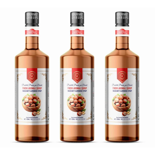 Nish Fındık Aromalı Şurup 3 x 700 ML - Pet Şişe ürün görseli 1