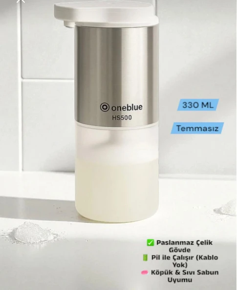 ONEBLUE SENSÖRLÜ PİLLİ SIVI SABUNLUK - Resim 2