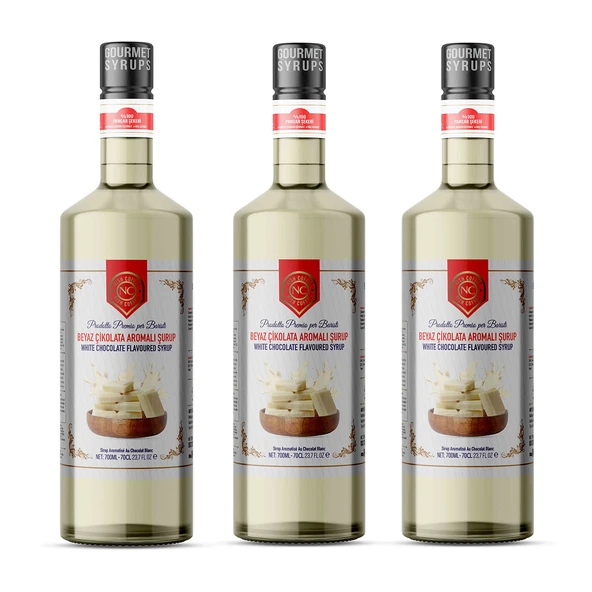 Nish Beyaz Çikolata Aromalı Şurup 3 x 700 ML - Pet Şişe ürün görseli 1