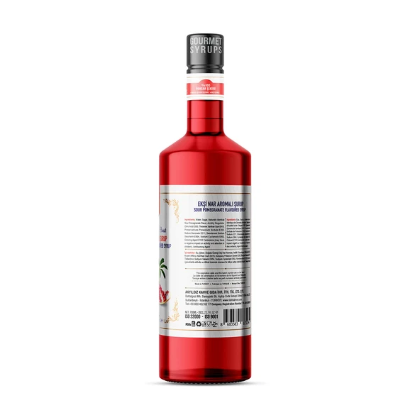 Nish Ekşi Nar Aromalı Şurup 700ML - Pet Şişe - Resim 2