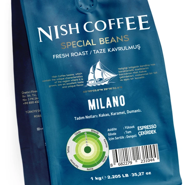 Nish Espresso Milano 1 Kg - Resim 3