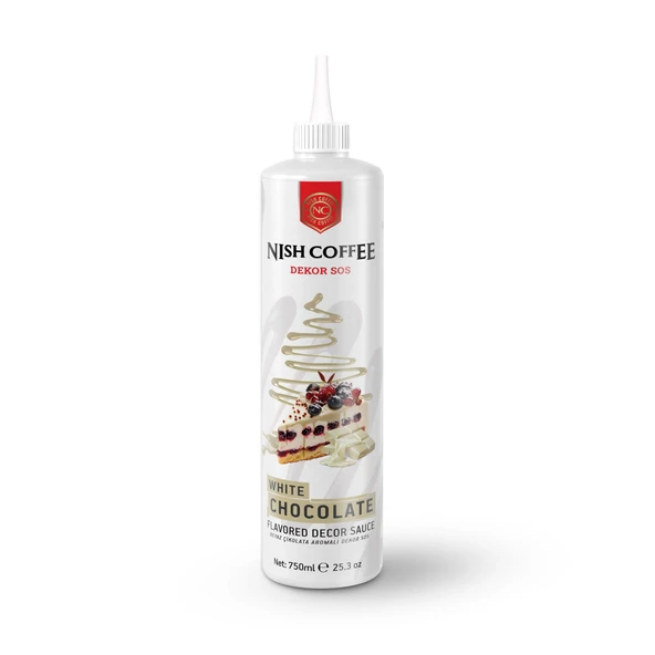Nish Beyaz Çikolata Aromalı Dekor Sos 750 Gr ürün görseli 1