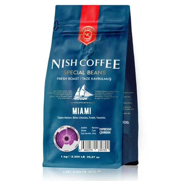 Nish Espresso Miami 1 Kg ürün görseli 1