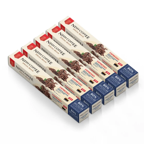 Nish Coffee Çikolata Aromalı Kapsül Kahve 5'li Set (50 Adet) - 50 Adet ürün görseli 1