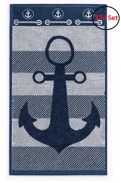 Özdilek 3LÜ SET Summer Heat Sailor Mutfak Havlusu (30x50)-Gri ürün görseli 1