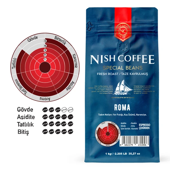 Nish Espresso Roma 1 Kg - Resim 2