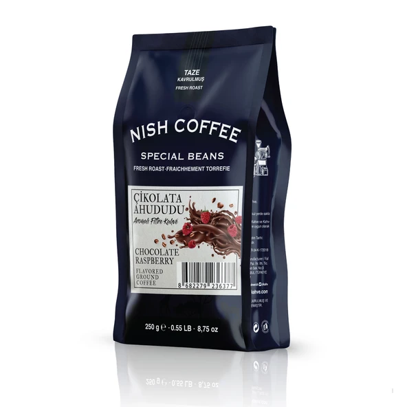 Nish Çikolata Ahududu Aromalı Filtre Kahve 250 gr ürün görseli 1