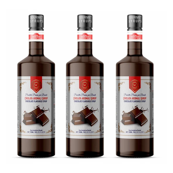 Nish Çikolata Aromalı Şurup 3 x 700 ML - Pet Şişe ürün görseli 1