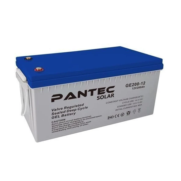 Pantec Solar 12V 200Ah Deep Cycle Jel Akü - Resim 2