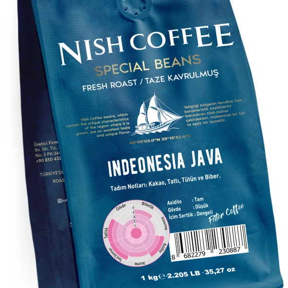 Nish Filtre Kahve Endonezya Java 3x1 Kg - Resim 4